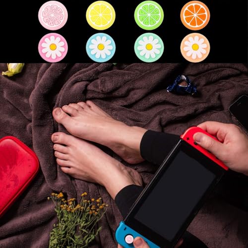 Sumind 16 Pcs Thumb Grip Caps, Joystick Covers, Cute Analog Stick Caps