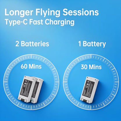 GPS Drone with Camera 4K UHD for Adults Beginner,60 Min Flight,Under 249g,Auto Return,Lightweight and Foldable Drone With Brushless Motor,Follow Me
