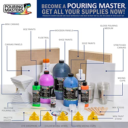 Pouring Masters Blue Interference Pearl 32-oz Acrylic Pouring Paint - color: Blue, size: 32 Fl Oz (Pack of 1)