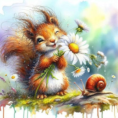Acudotr Squirrel Diamond Art Kits for Adults, DIY Home Decor, 12x12 Inch
