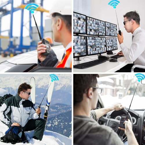 Bingfu UHF VHF Handheld Ham Radio Antenna Soft Whip Telescopic Antenna