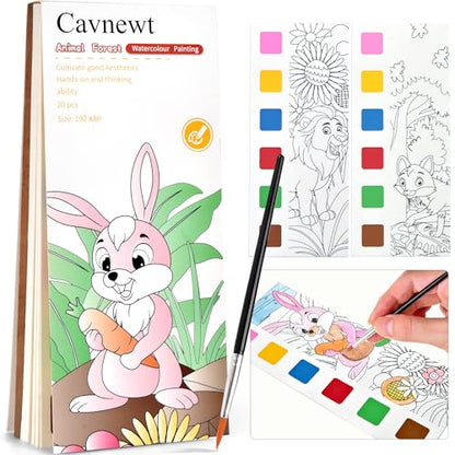 Cavnewt Paint with Water Coloring Book for Kids - color: 1Pack Animal Forest