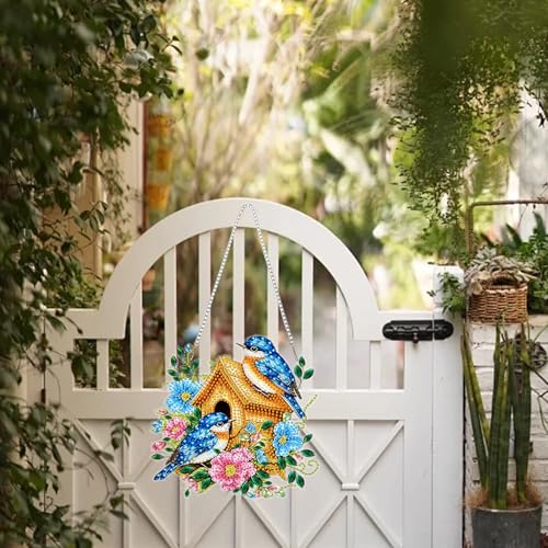 AIBOERL Diamond Art Kits for Adults, Bird Acrylic Hanging Suncatcher - color: DP04015