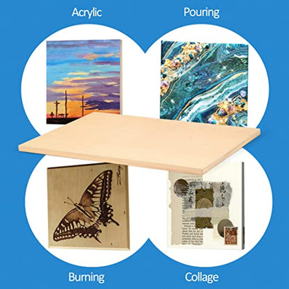 Falling in Art 2 Pack 24x36 Unfinished Birch Wood Panels Kit for Painting - size: 24*36 2-pack