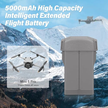Mini 5 Pro Intelligent Flight Battery 2Pack 7.16V 5000mAh High Capacity Replacement Battery Compatible with Mini 5 Pro Up to 47 Mins Flight Time - size: 2 Pack