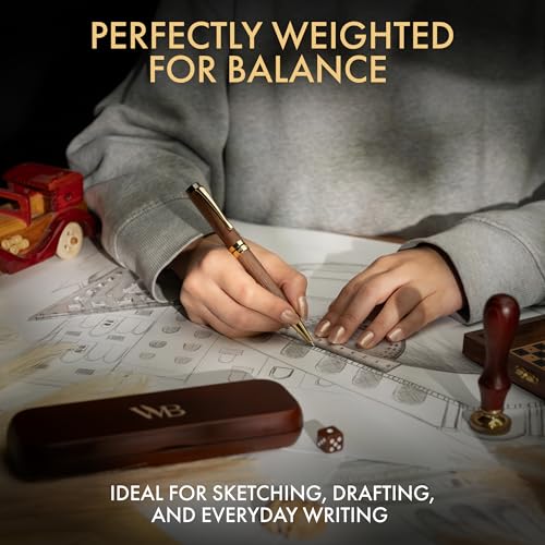 Wordsworth & Black Luxury Bamboo Wood Mechanical Pencil 0.7mm for Drafting - color: Brown Wood