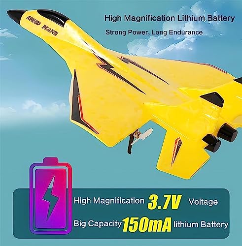 MAXBECK Remote Control Wireless Airplane Toy with Lights, Su-35 Rc Glider 2 Channel 2.4 GHZ Remote Control Planes, Outdoor Foam Rc Aircraft for Hobby Rc Airplanes - color: Blue