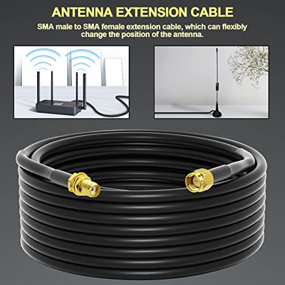 onelinkmore RG58 SMA Female to Male Cable 35Ft, 50 Ohm Copper - size: 35FT