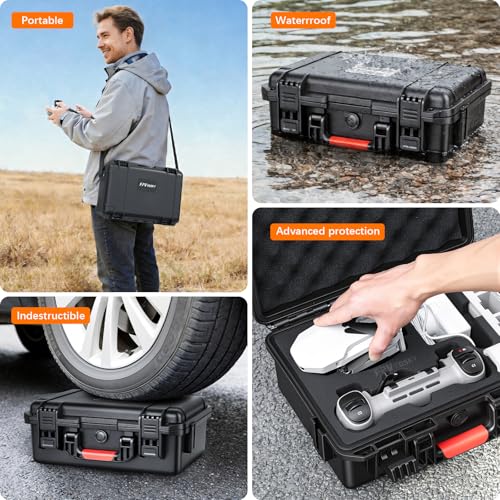 FPVtosky Hard Case for Potensic Atom 2/3-Axis/SE/Atom LT Fly More Combo. Waterproof and Shock-Resistant Bag can Hold the Remote Controller, Batteries, Charger, and Accessories (Case only)