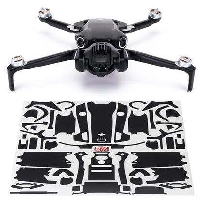 WRAPGRADE Skin Stickers Compatible with DJI Mini 4 Pro | Full Wrap (Stealth Black) - color: Stealth Black