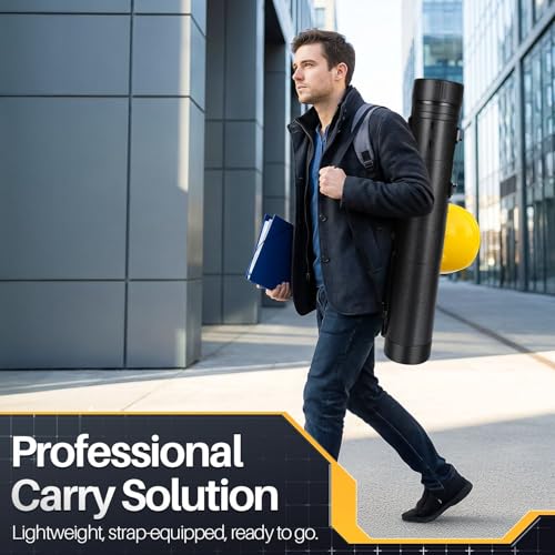 Flexzion Extra Large Poster Tube with Strap, Telescoping 30-54 in - size: Extra Large