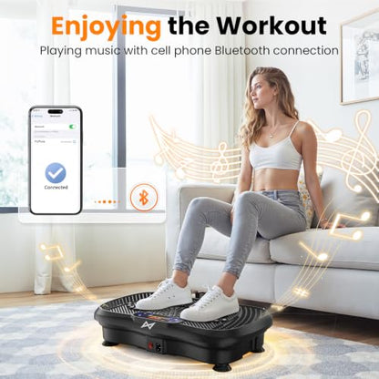 AXV Vibration Plate Exercise Machine Fitness Platform Body Vibrating Board - color: BT.PRO.DEEP