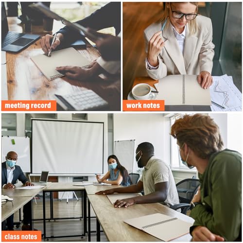Fuutreo 6 Pack Spiral Notebook 10.5x7.45 Notebook,Orange Series,Light - color: Orange Series