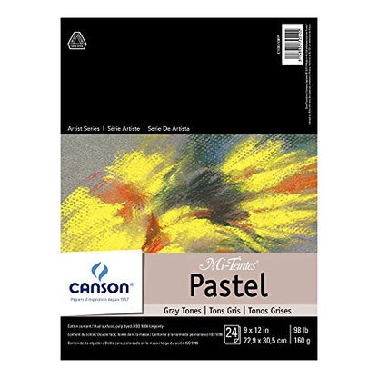 Mi-Teintes Grayscale Pastel Pad 9X12 - size: 9"X12", style: Gray Tones