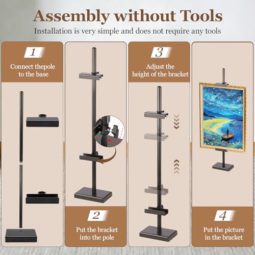 30'' Adjustable Tabletop Easel Stand, Black Easel for Display - color: Black, size: 30inch