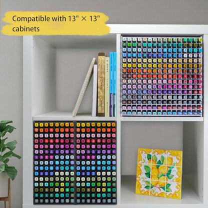 SANFURNEY Marker Pen Organizer Holder for 240 Markers - size: Rack for 240 Markers - White