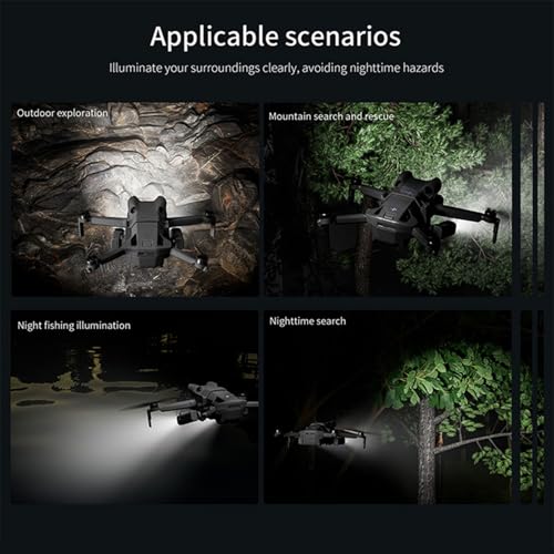 Mini4 Pro Drone Searchlight Night Light for DJI Mini 4 Pro Rechargeable Dual Light 360° Rotation Multiple Modes Night Flight Light
