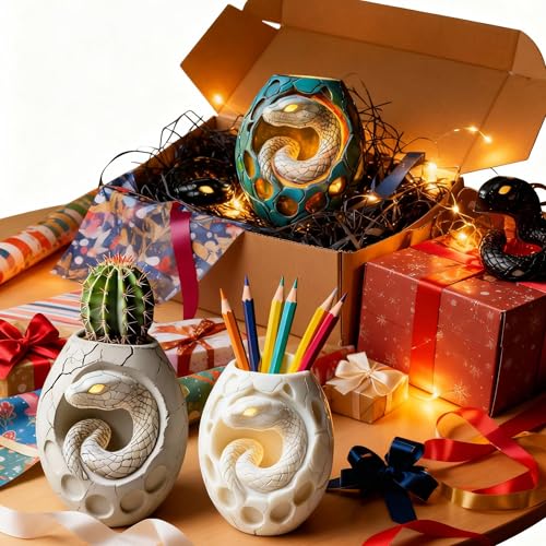 Snake Egg Epoxy Resin Molds Silicone, Animal Planters Candle Molds - color: Snake Egg Resin Mold