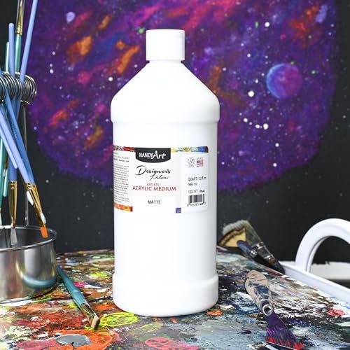 Handy Art Acrylic Matte Medium, 32 oz, Transparent Matte Clear Coat - color: Matte Medium, size: 32 Fl Oz