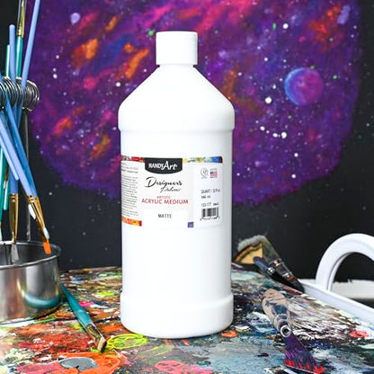 Handy Art Acrylic Matte Medium, 32 oz, Transparent Matte Clear Coat - color: Matte Medium, size: 32 Fl Oz
