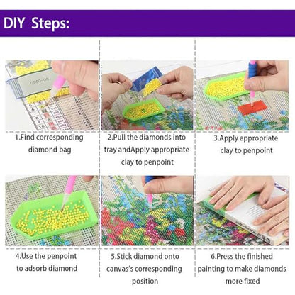 APVZARHT Magic Castle Diamond Art Kits for Adults 12x16inch - color: DPK-ZH043