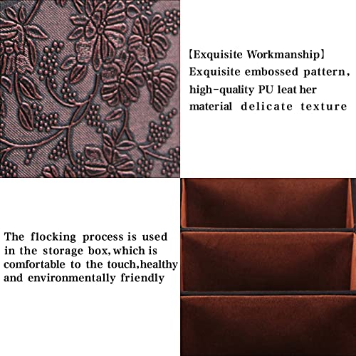 2 Pack PU Leather Remote Control Holder Storage Container for TV Remote Phone Caddy Eyeglasses（Brown） - color: 2packbrown