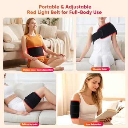 Red Light Therapy Pad, 105LED 660nm 850nm Infrared Light Wrap - size: 7.09*51.18