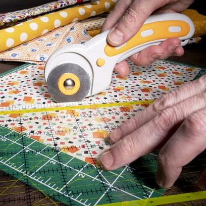WA Portman Extra Large Cutting Mat for Sewing with Rotary Cutter for Fabric Set – (24x36) Self-Healing Cutting Mat with 45mm Fabric Cutter Wheel & 5 Rotary Blades – Sewing Accessories & Tools - size: 24x36