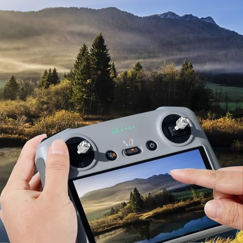 4pcs Drone Controller Sticks, Detachable Drone Remote Joysticks Thumb Rocker Replacement Compatible with DJI Mini 3 Pro Drones DJI RC Smart Controller (Silver, Black)