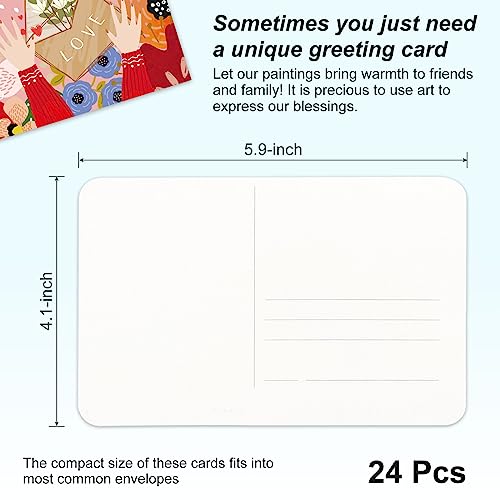 PATIKIL 24 Sheets Watercolor Postcards, 4x6 Blank Watercolor Paper Post Cards 140lb/300gsm Journal 100% Cotton Paper Bulk for Mailing Paint DIY Art Invitations Greeting, Blue - Smooth - color: Blue