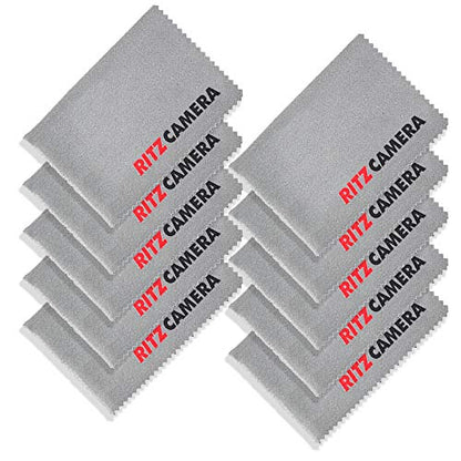 Microfiber Cloth for Electronics (10 Pack) - Cleans Lenses, Glasses, Screens, Cameras, iPad, iPhone, Eyeglasses, Cell Phone, LCD TV Screens and More