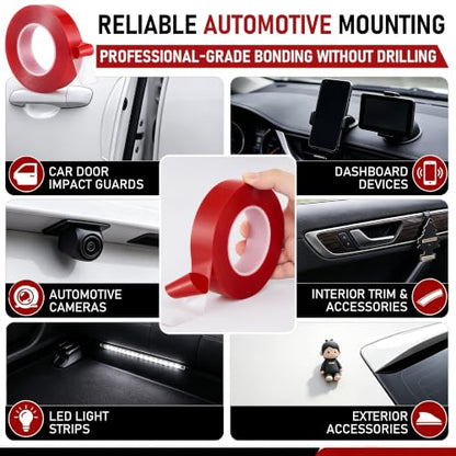 32FT Double Sided Clear Servo Tape,Heavy Duty Automotive Double Sided Tape