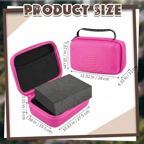 Relaxweex Hard Case with Foam, 11 X 7.8 X 4.3 Inch, Fuchsia - color: Fuchsia, size: 11 x 7.8 x 4.3 Inch