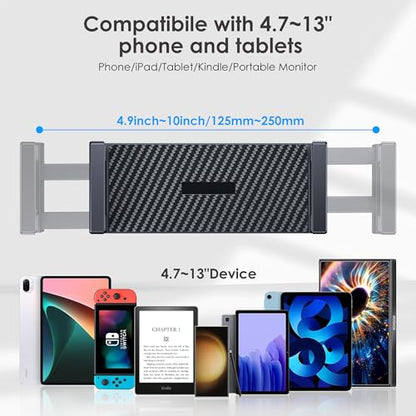 Tablet Stand for iPad, Aluminum Tablet Holder with Heavy Duty Base for Desk - size: High - Two Arm