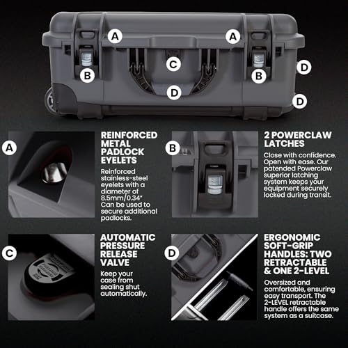 NANUK 935 Pro Photo Kit Camera Case, Waterproof Wheeled Hard Case, Carry-On - color: Graphite - Pro Photo Kit