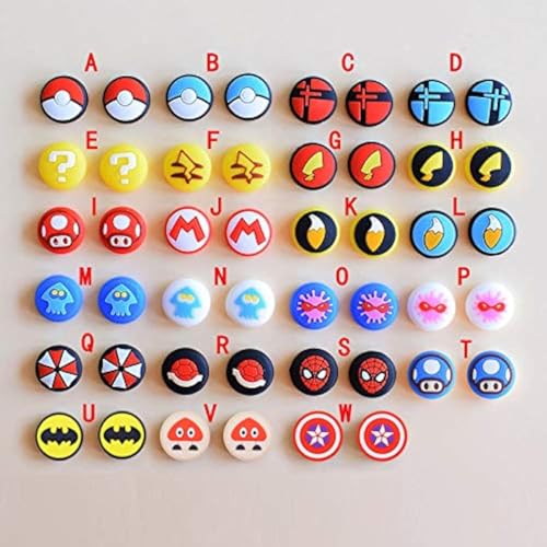 Silicone Analog Thumb Grip Stick Set Joystick Cap Thumbstick Cover Caps for Switch NS Switch Lite Controller Thumbsticks Cap (E) - color: E