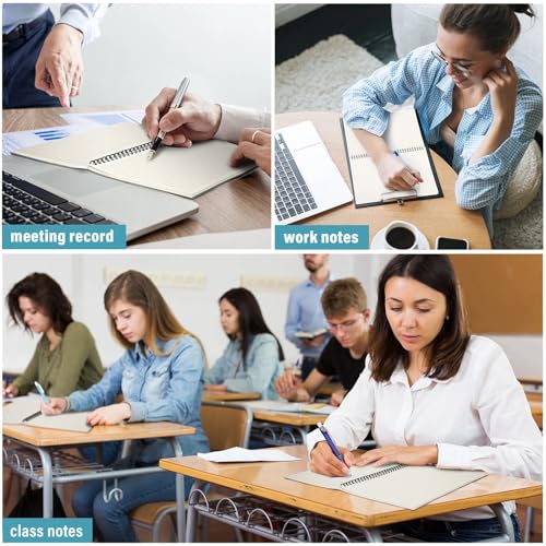 Fuutreo 6 Pack Spiral Notebook 10.5x7.45 Notebook,Retro Series,Classical - color: Retro Series