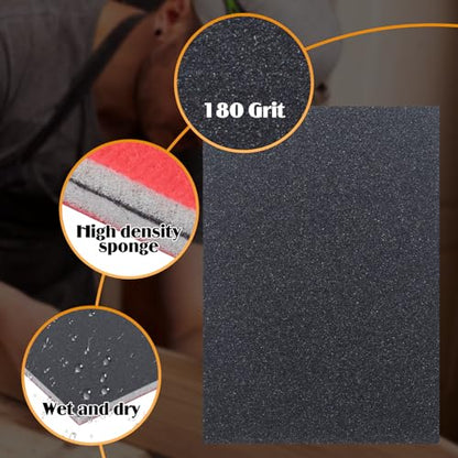 180 Grit Sanding Sponge, Wet Dry Sanding Block, 20 Pcs - size: 180 Grit
