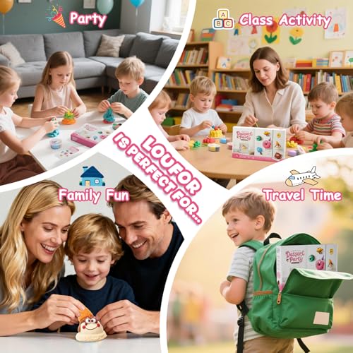 Air Dry Clay Kit for Kids - 6 Boxes Fridge Magnets Craft Set