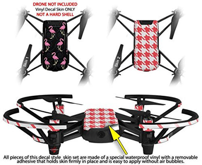 Skin Decal Wrap 2 Pack Compatible with DJI Ryze Tello Flamingos on Black Drone NOT Included
