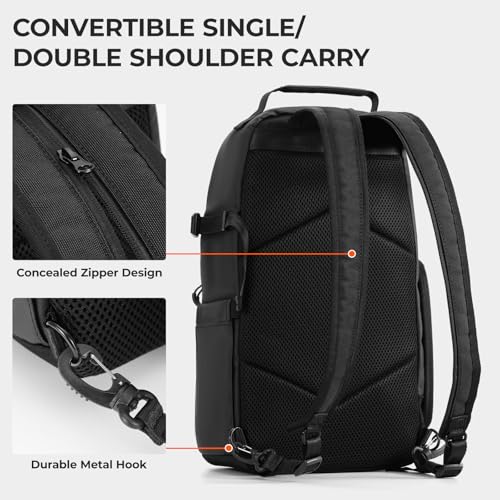 TARION 2-in-1 Camera Backpack & Shoulder Sling Bag Compact 9L Black TR-S - color: 2-in-1 Sling/Backpack Black, size: Large