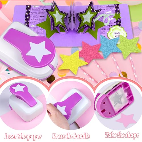 Star Hole Punch, 2 inch Star Punches for Paper Craft, Card Making Scrapbook - style: Star