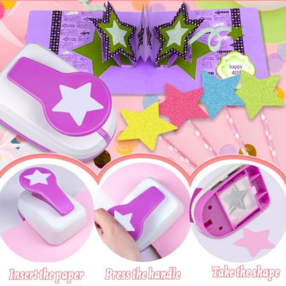Star Hole Punch, 2 inch Star Punches for Paper Craft, Card Making Scrapbook - style: Star