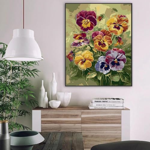 Ekuxom Flowers Paint by Numbers Kit for Adults - color: Flowers-2