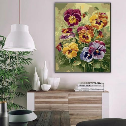 Ekuxom Flowers Paint by Numbers Kit for Adults - color: Flowers-2