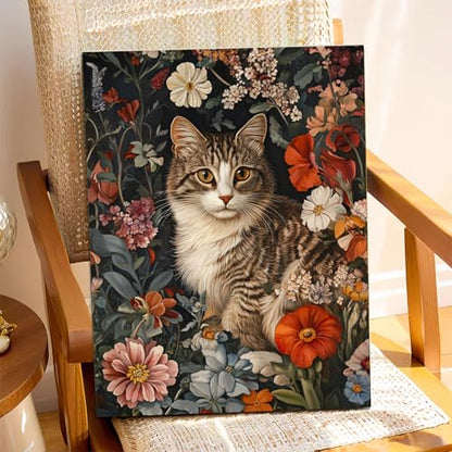 XTCIXAL Paint by Numbers Kit for Adults, Cat, 16X20 Inch - color: 09-Cat