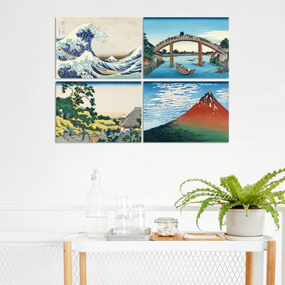 Lanzeyo Diamond Art Kits for Adults 4 Pack The Great Wave Diamond Painting - color: 08 Fuji