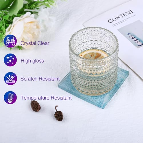 KISREL 18OZ Epoxy Resin Kit for Beginner, Resin Kit with Molds and Supplies - size: 6 Large Molds