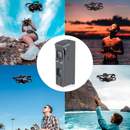 2-Pack 2150mAh Intelligent Flight Battery + Two-Way Charging Hub for Avata 2 Drone, 23 Mins Max Flight Time, Portable Large Capacity Replacement Set