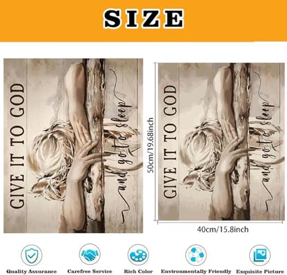 Christian Woman Paint by Numbers Kit for Adults Beginner (Without Frame) - color: YH03836